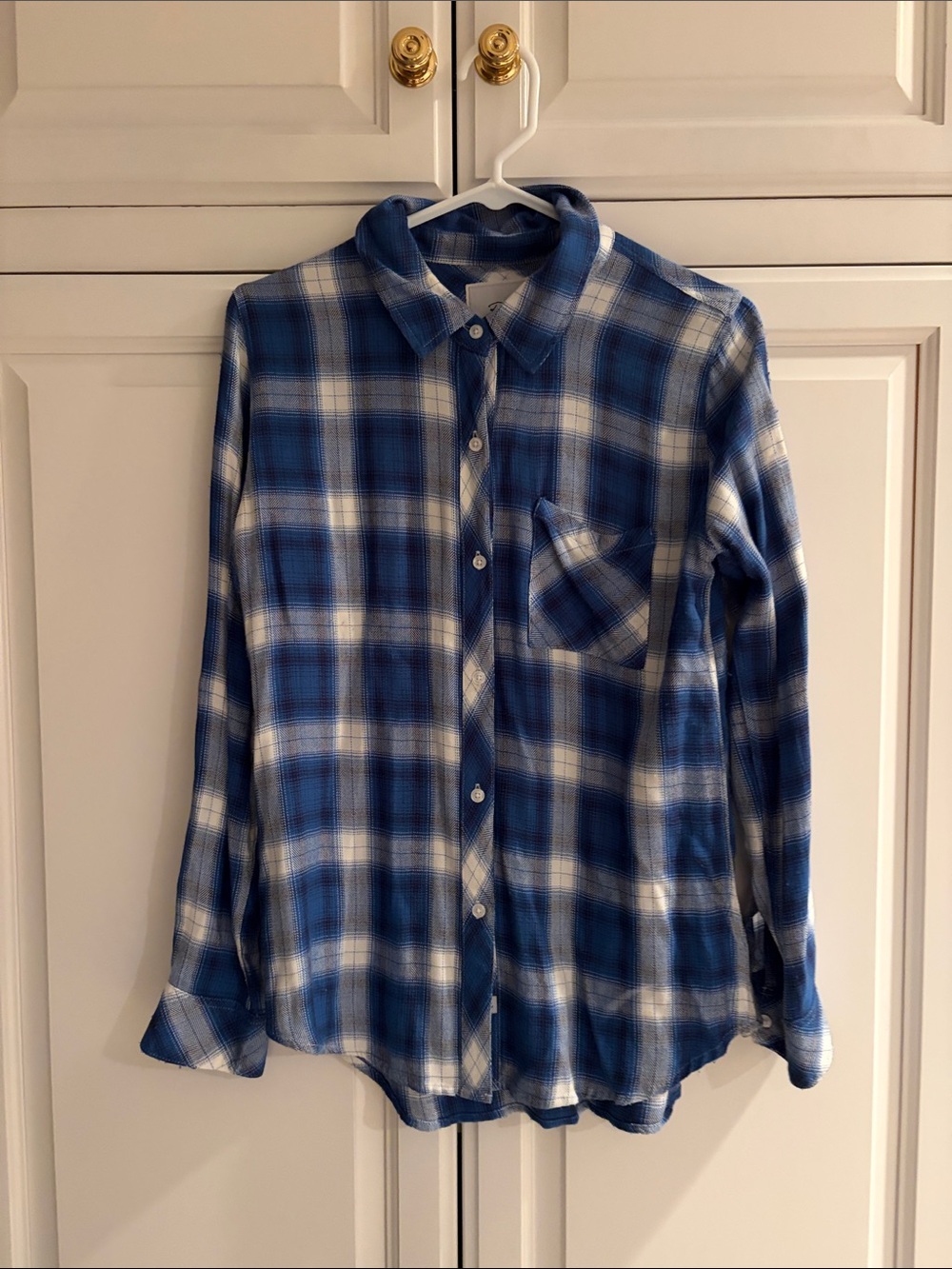 Rails- Blue Plaid Button-Up Shirt